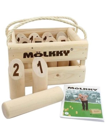 Jeu de quilles Mölkky - TACTIC - Version Luxe - Bois massif - Mixte - A partir de 7 ans