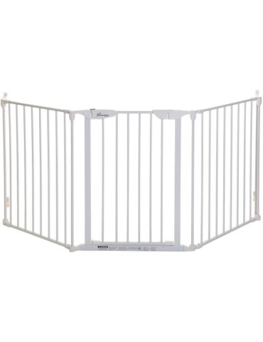 Barriere de sécurité - DREAMBABY - NEWPORT - 3 panneaux - 85,5-200 x 74 cm - Bidirectionnel - Blanc