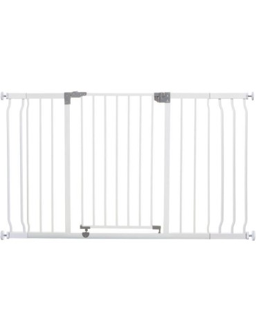 Barriere de sécurité - DREAMBABY - LIBERTY - 1 barriere + 2 extensions - 126-132,5 cm - Blanc