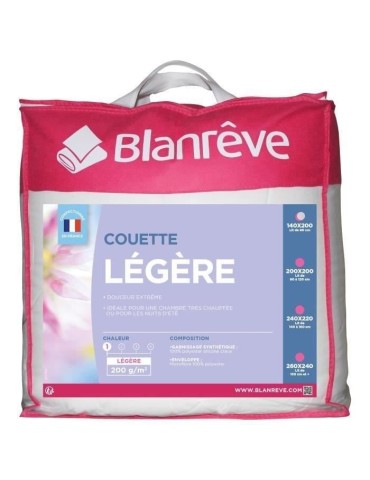 BLANREVE Couette légere en microfibre - 140 x 200 cm - Blanc