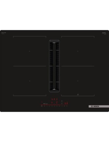 Table induction aspirante - BOSCH SER6 - PVQ711H26E Noir - 4-foyers - Home Connect - L710xP522 mm