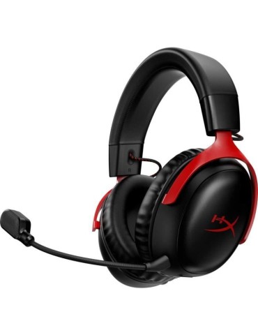 Casque Gamer Sans Fil - HyperX Cloud III - pour PC & console - Noir/Rouge