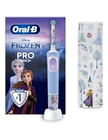 Brosse a dents électrique - ORAL-B - Kids 1 manche La Reine Des Neiges - 1 brossette - 1 étui de voyage - 3 ans et +