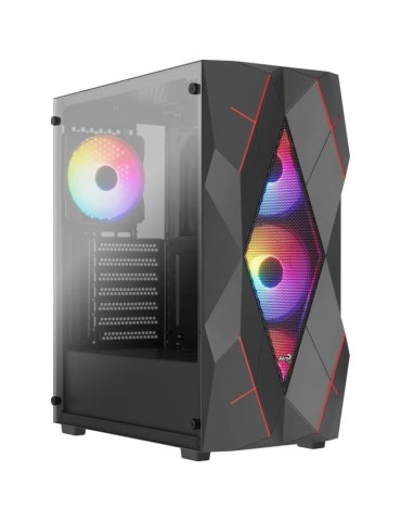 Boîtier PC - AEROCOOL - Volcan G v1 (Noir) - Moyen tour - Format ATX - Sans alimentation