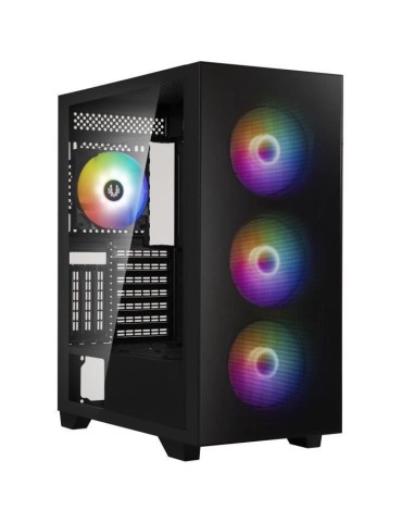 Boîtier PC - BITFENIX - Flow (Noir) - Moyen tour - Format ATX - Sans alimentation