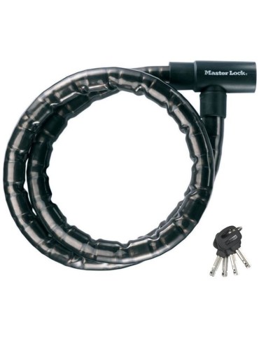 Câble antivol a clé en acier Master Lock 8115EURDPS - Noir