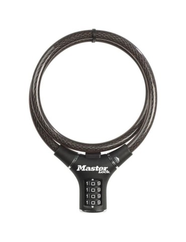 Antivol Vélo - MASTER LOCK - 8229EURDPRO - 90 cm de câble - Noir - Acier torsadé