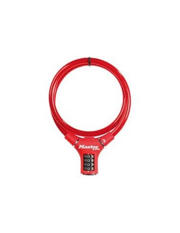 MASTER LOCK Cable Antivol Vélo [90 cm Câble] [Combinaison] [Extérieur] [Couleur Aléatoire] 8229EURDPROCOL