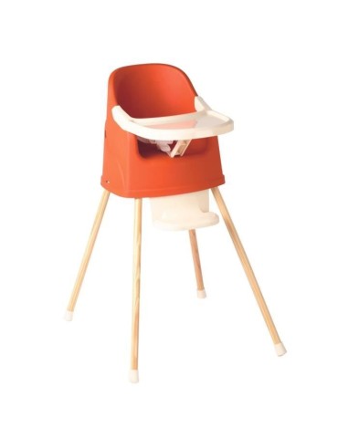 Chaise haute évolutive YOUPLA Thermobaby - Terracotta - Fabriquée en France