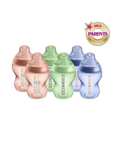 TOMMEE TIPPEE - Lot de 6 biberons Closer to Nature - 260ml - Multicolore