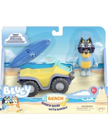 Quad de plage BLUEY avec figurine Bandit et accessoires - Bluey