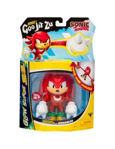 Knuckles Glow Surge 13cm - HERoeS OF GOO JIT ZU - SONIC - Figurine lumineuse et extensible