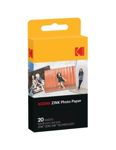 Pack de consommable - KODAK - Pour Printomatic et Smile+ - 2 packs de 10 papiers photo - Blanc