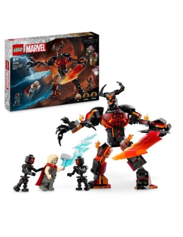 LEGO Marvel 76289 Figurine de Thor contre Surtur a construire, Set de super-héros