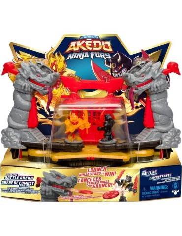 Arene de Combat Ninja Fury - MOOSE TOYS - AKEDO - Combat avec figurines, contrôleurs et effets sonores