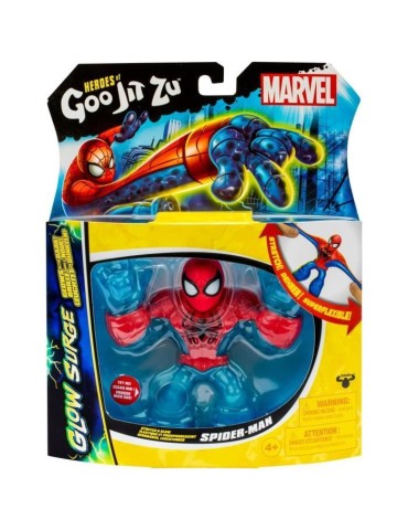 Spiderman Glow Surge 11cm - HERoeS OF GOO JIT ZU - MARVEL - Figurine lumineuse et extensible