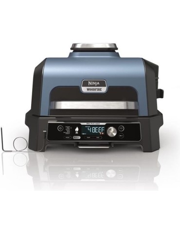 Barbecue électrique avec fumoir et thermosonde - NINJA - Woodfire Pro Connect XL - OG901EU - Granulés Woodfire