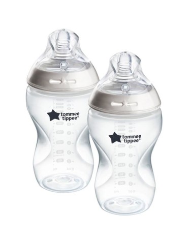 Biberons - TOMMEE TIPPEE - NATURAL START- 340 ml - Anti-colique - Tétine imitant la forme du sein - Lot de 2