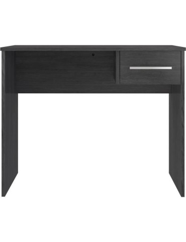 Bureau petit tiroir - Mélaminé gris cendré - 90 x 50 x 74 cm