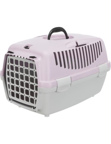 TRIXIE Box de transport Capri 1 - XS - 32 x 31 x 48 cm - Gris clair et mauve - Pour chien