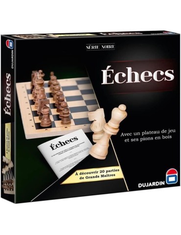 SERIE NOIRE ECHECS PLATEAU - Jeu de plateau - DUJARDIN - Affrontez-vous sur l'échiquier dans ce jeu de stratégie intemporel !