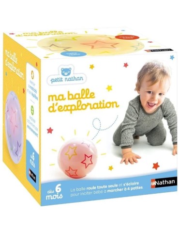 Jouet - NATHAN - Balle d'exploration - Motricité pour bébés, change de couleur et direction