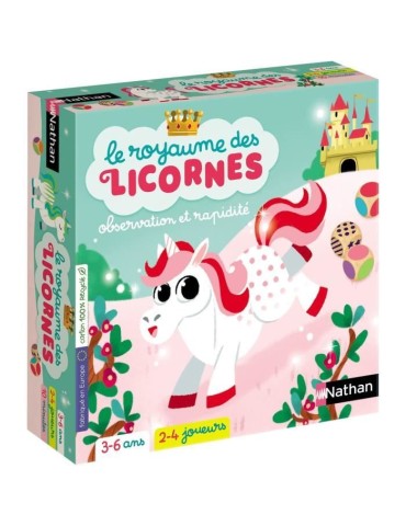 Le Royaume des Licornes - Jeux de société Famille et Enfants - De 3 a 6 Ans - 2 a 4 Joueurs - Nathan