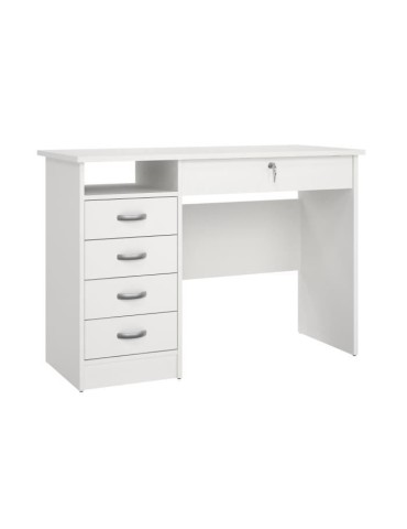 Bureau Student - Panneaux de particules - Blanc - L 109,3 x P 48,5 x H 75,6 cm - TVILUM