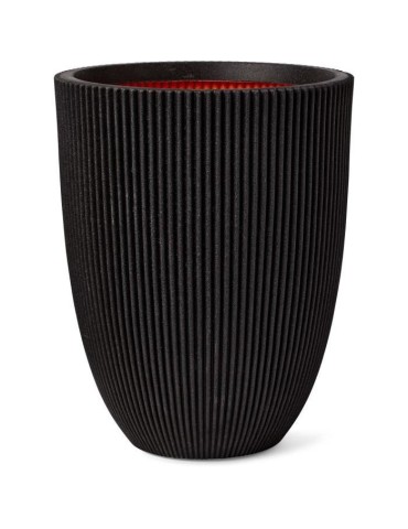 Vase élégant bas - CAPI EUROPE - GROOVE NL - 34 x 46 cm - Noir