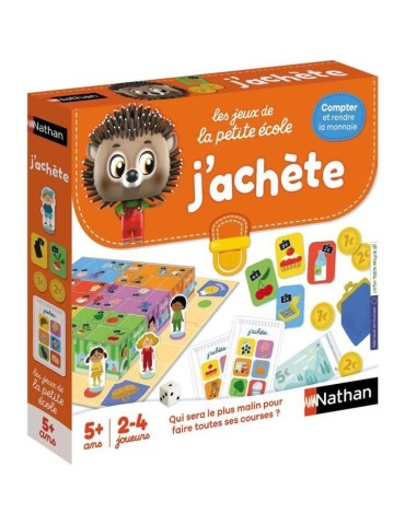 Jeu de société - NATHAN - J'achete - Jeu de courses avec 6 boutiques, 15€ a dépenser