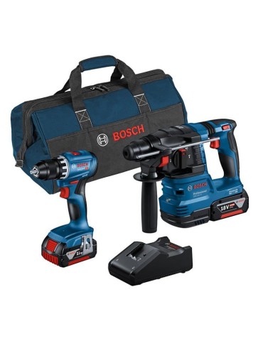 Combo-kit - BOSCH - GSR 18V-45 + GBH 18V-22 - Batterie 4,0 Ah - Perceuse a percussion