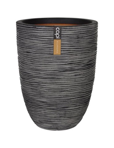 Capi Pot a fleurs Nature Rib 36 x 47 cm anthracite KOFZ782 424229