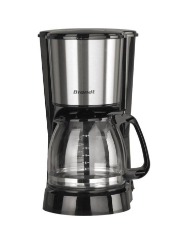 Cafetiere électrique - BRANDT - CAF815X - 15 tasses - 800 W - Noir