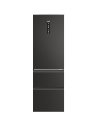 Réfrigérateur Combiné - HAIER - 3D 60 Series 5 HTW5618ENPT - Classe E - 360 L - 185 x 59,5 x 66,7 cm - Noir