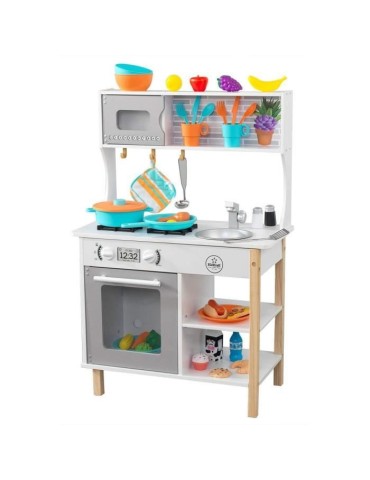 KidKraft - Cuisine en bois pour enfant All Time Play, four, micro-ondes et accessoires inclus