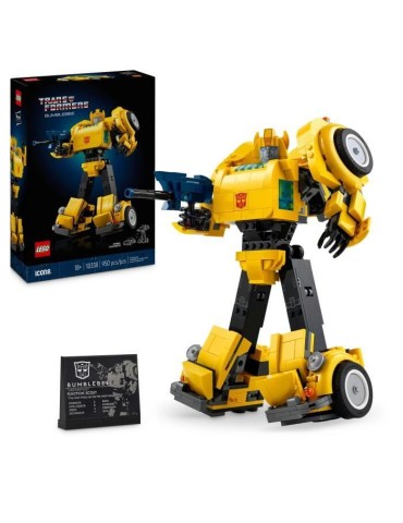 LEGO Icons 10338 Transformers Bumblebee - Figurine Robot pour Adultes - Véhicule