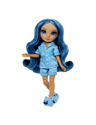 Junior High Pyjama Party - Poupée mannequin articulée 22 cm - Skyler (Bleue) - Nombreux accessoires - a partir de 4 ans