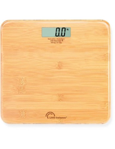 Pese-personne - LITTLE BALANCE - 8745 - USB-réparable - 150 kg / 100 g - My bamboo