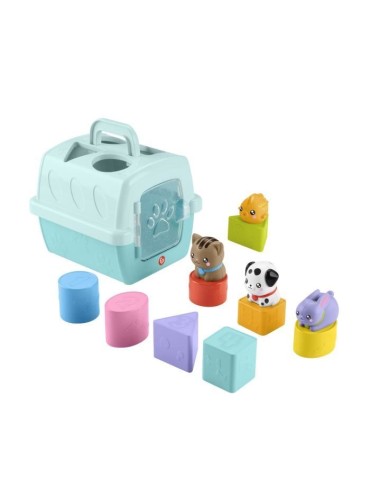 Fisher-Price-Trieur Caisse de Transport d'Animaux-Trieur 8 blocs HTW93