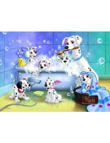 Puzzle 60 p - NATHAN - Les 101 Dalmatiens - Blanc - Disney - Scene de vie