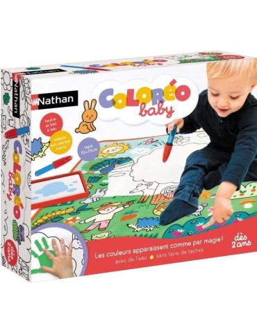 Activité créative - NATHAN - Coloréo Baby - Colorier avec de l'eau, tapis et feutre adaptés