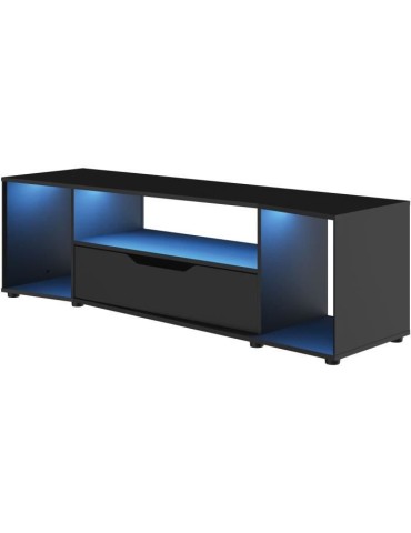 Meuble TV gamer - HACK - Noir - 163 x 45 x 48 cm - DIAGONE