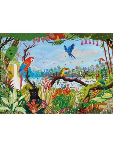 Nathan-Puzzle 1500 pieces-Jungle animée/Alain Thomas-Adultes et enfants des 14 ans-Puzzle de qualité supérieure-12000942