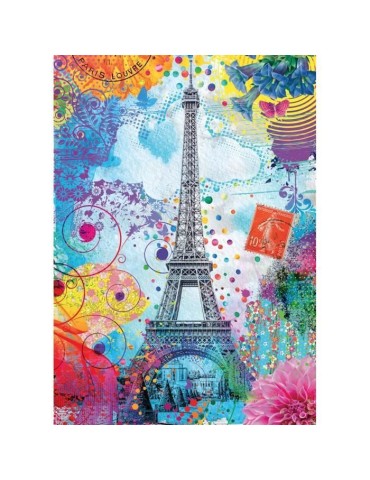 Nathan-Puzzle 1500 pieces-Tour Eiffel multicolore/Lars Stewart-Adultes et enfants des 14 ans-Puzzle de qualité supérieure-1200