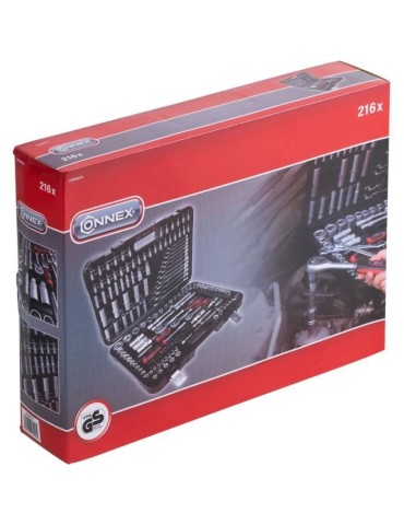 Coffret a douilles CONNEX - 216 pieces - Garantie 2 ans