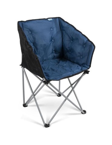 Fauteuil pliant - KAMPA - Tub Chair Midnight - Léger, matelassé, bleu nuit, structure acier, sac de transport, supporte 120 kg