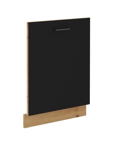 Façade lave-vaisselle + plinthe - MODENA - 60 cm - Chene artisan et noir mat - CUISINIER