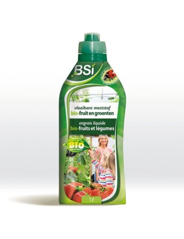 Engrais organique liquide pour fruits et légumes - BSI - Stimule la pousse et favorise la croissance - Avec Oligo-éléments 1L