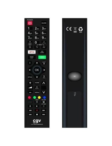 Télécommande de remplacement - CGV - FIDELIO Panasonic - Pour téléviseurs Panasonic - Sans programmation - Prete a l'emploi