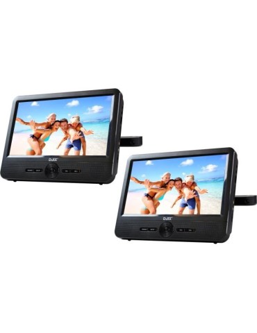 Lecteur DVD portable D-JIX PVS 706-50SM avec double écran 7 et supports appui-tete